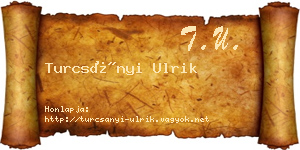 Turcsányi Ulrik névjegykártya